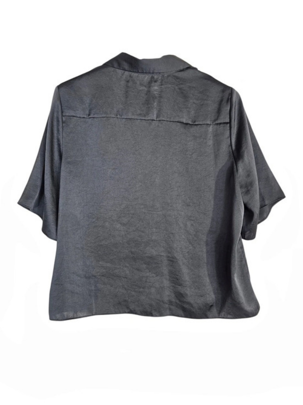 Wilfred Satin-Look Blouse in Gray Size Large Like New